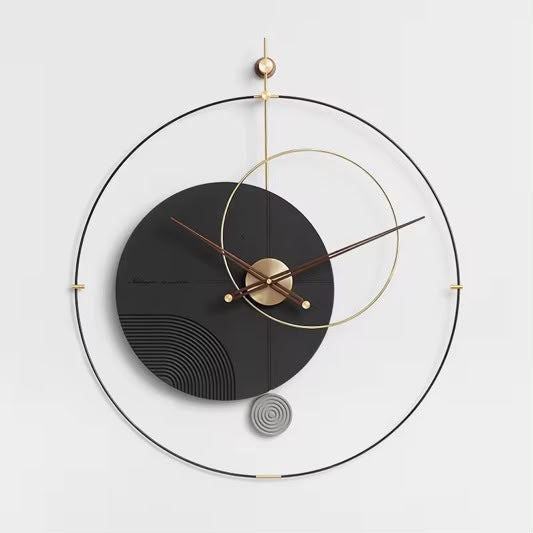 Abstract Luxury Wall Clock (Black)