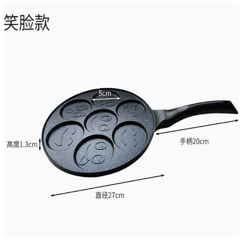 Die-Cast aluminium smiling face /cartoon themed kids frying pan