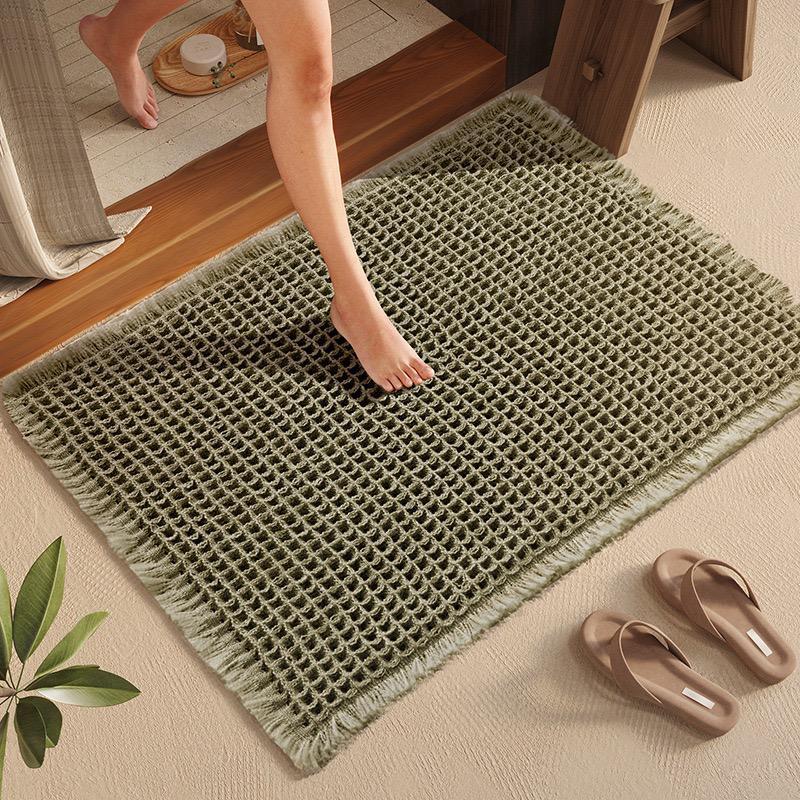 Minimalist Waffle Bathroom Door Mat