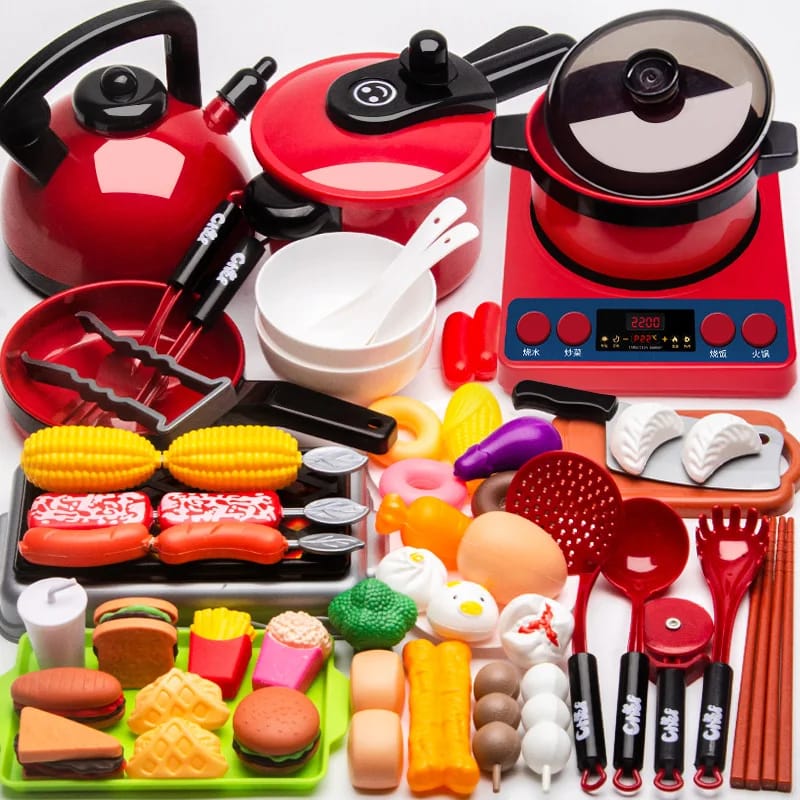 61pcs kids kitchen cookware playset toy set for cooking
