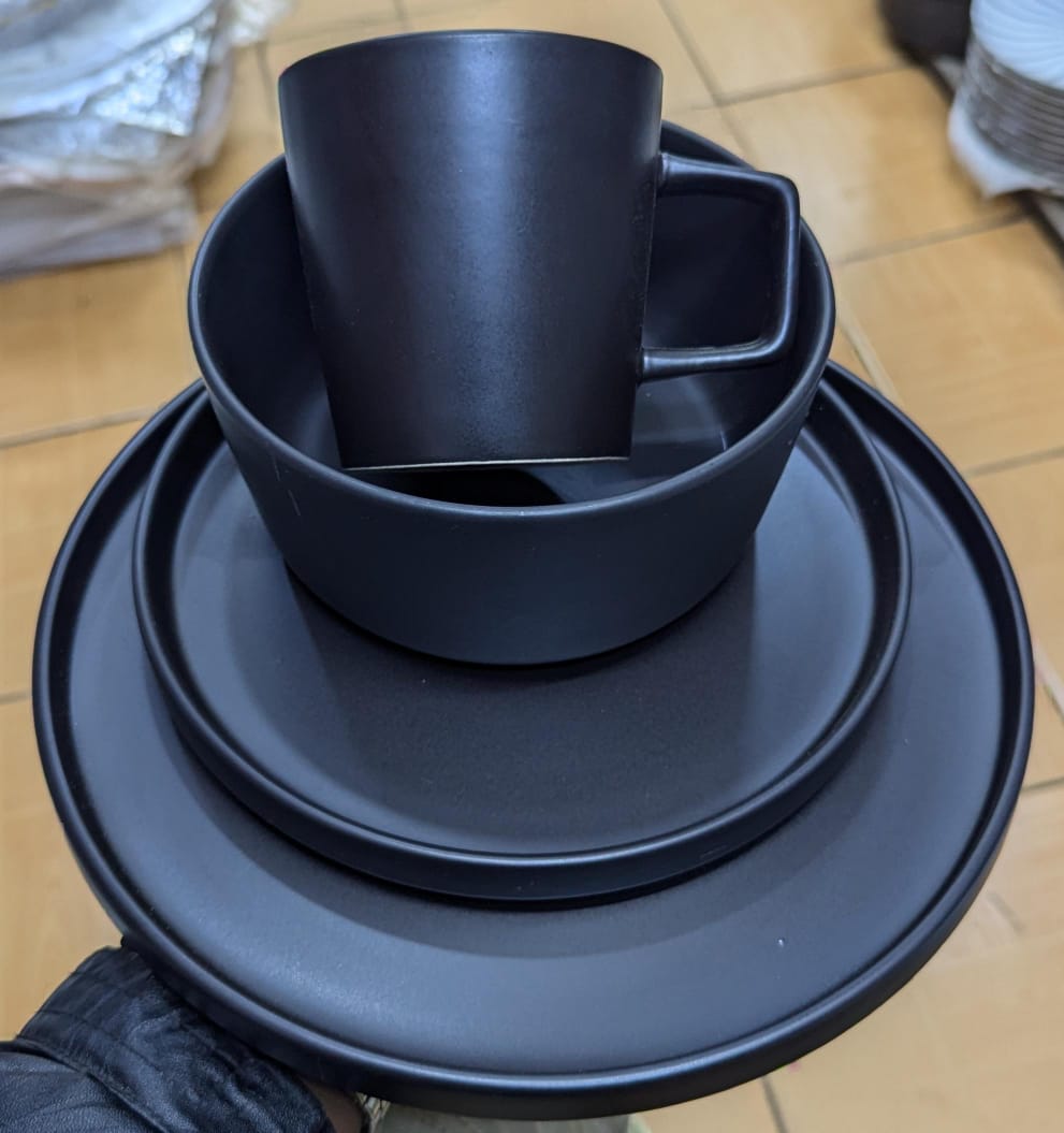 24pcs Black dinner set