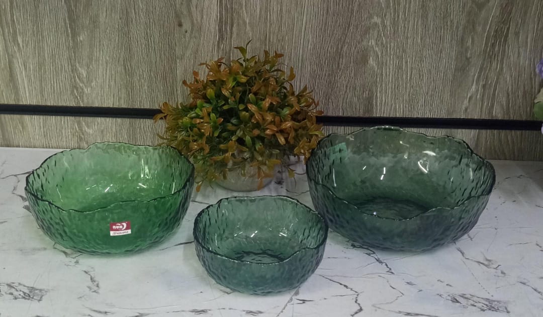 3pcs glass bowl set