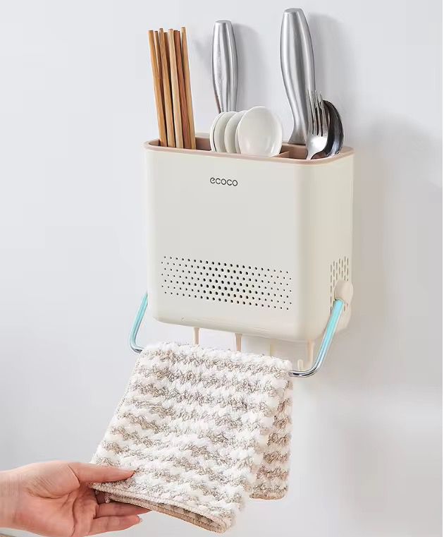 Multi functional kitchen cutlery storage rack drainer