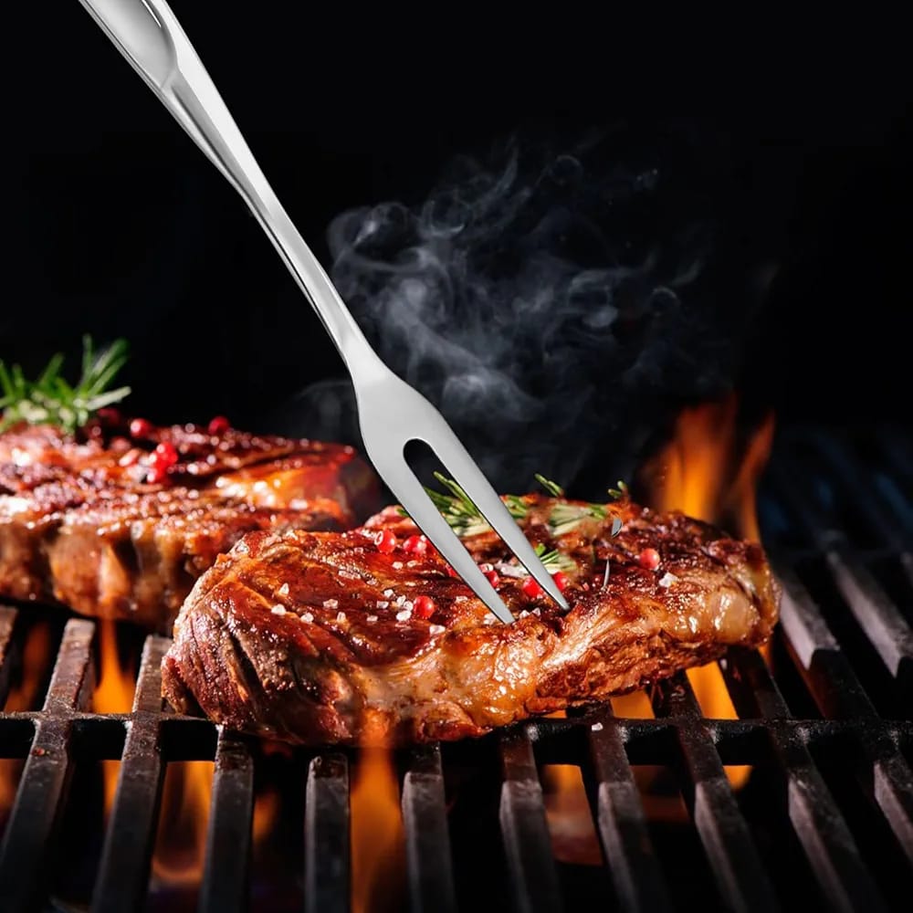 Silver Steel Meat Fork