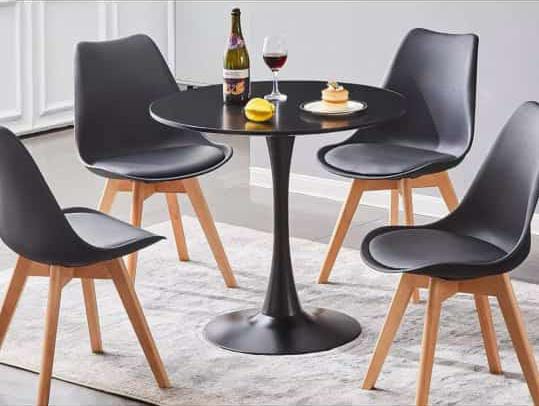 Wooden Top Round Table with Metallic Base & Stand (Table only)