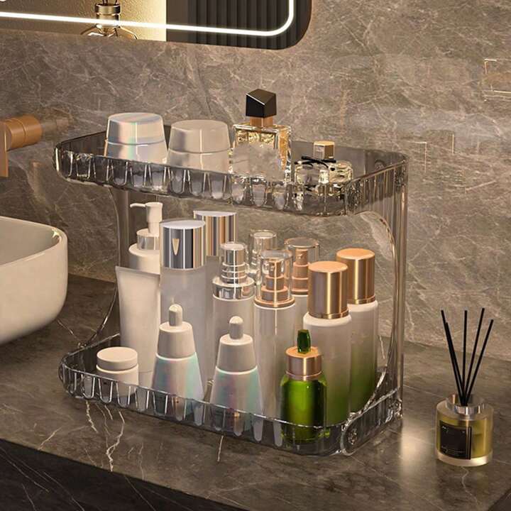 Acrylic 2 Layer multipurpose Cosmetic shelving