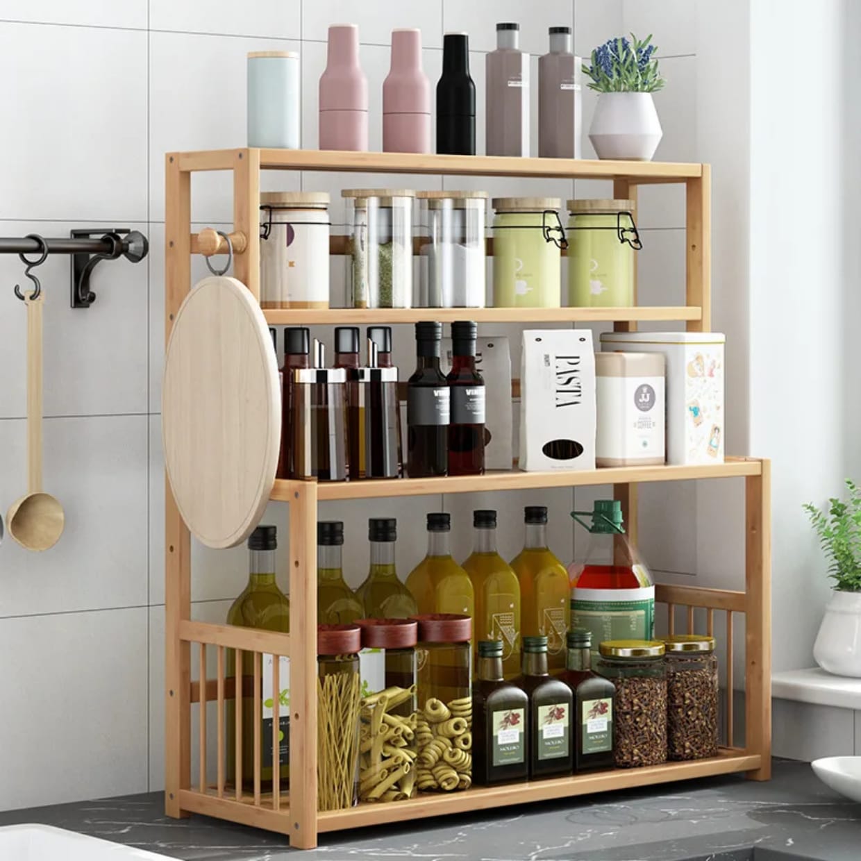 Bamboo Multifunctional Organising Rack