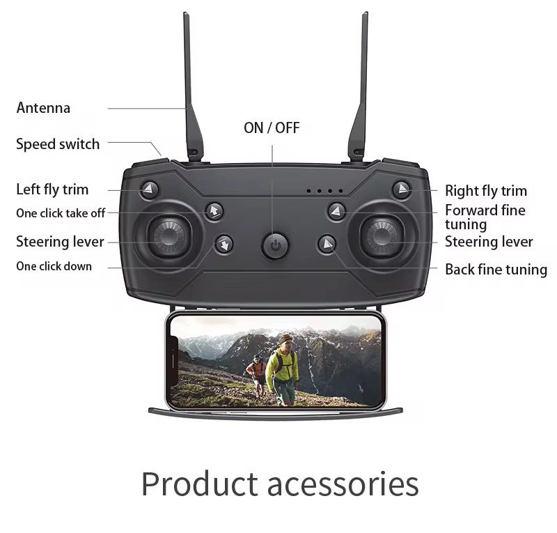 Rotation Foldable Aerial Camera RC Drone Gift