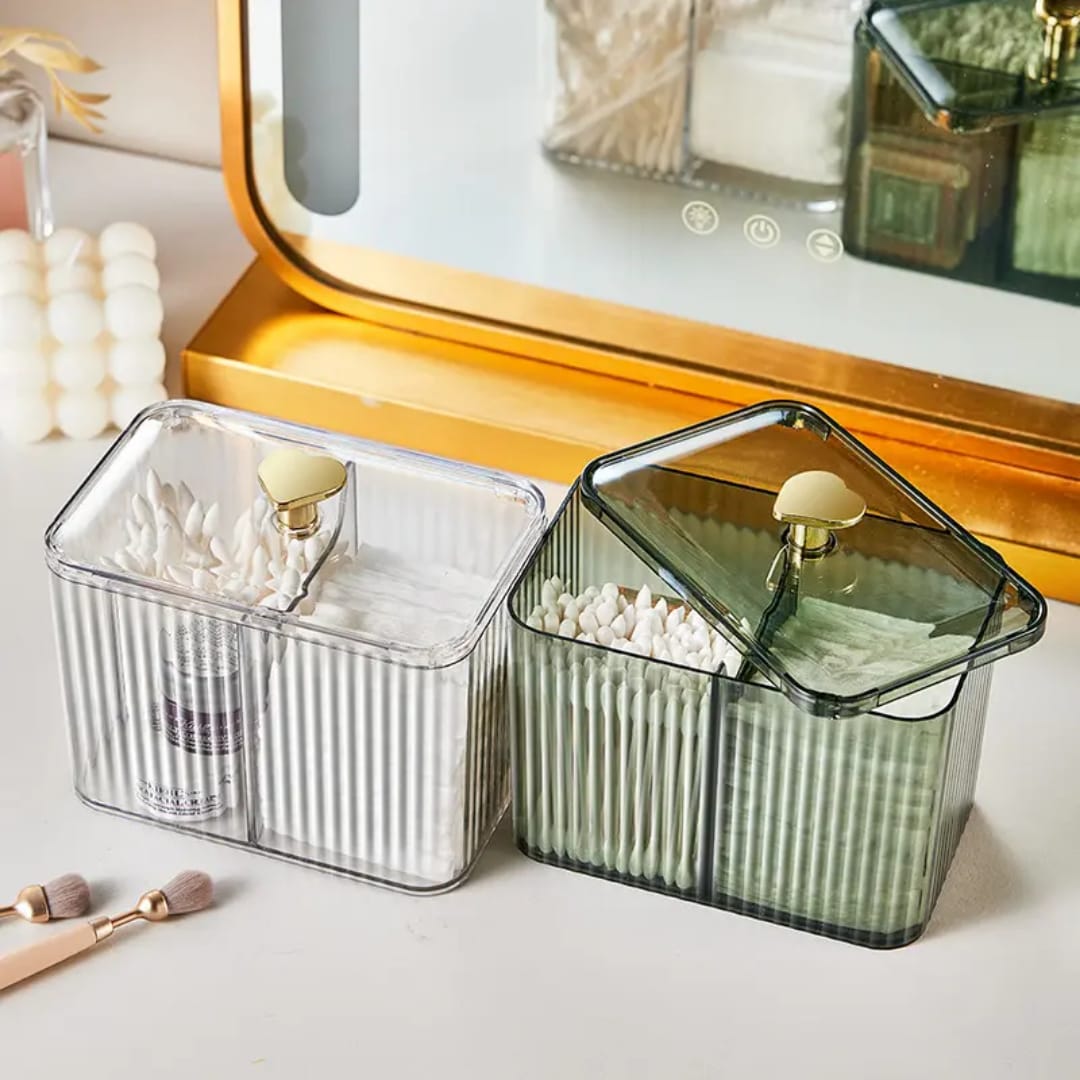 Transparent Acrylic Cotton Swab Storage Box