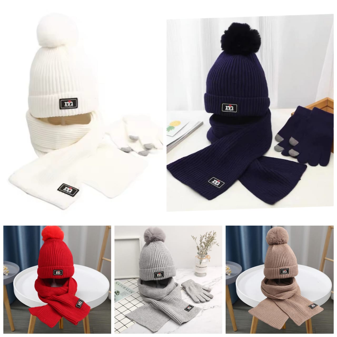 3 IN 1 WINTER KIDS CARTOON THEMED Beanies HAT,SCARF SET AND GLOVES