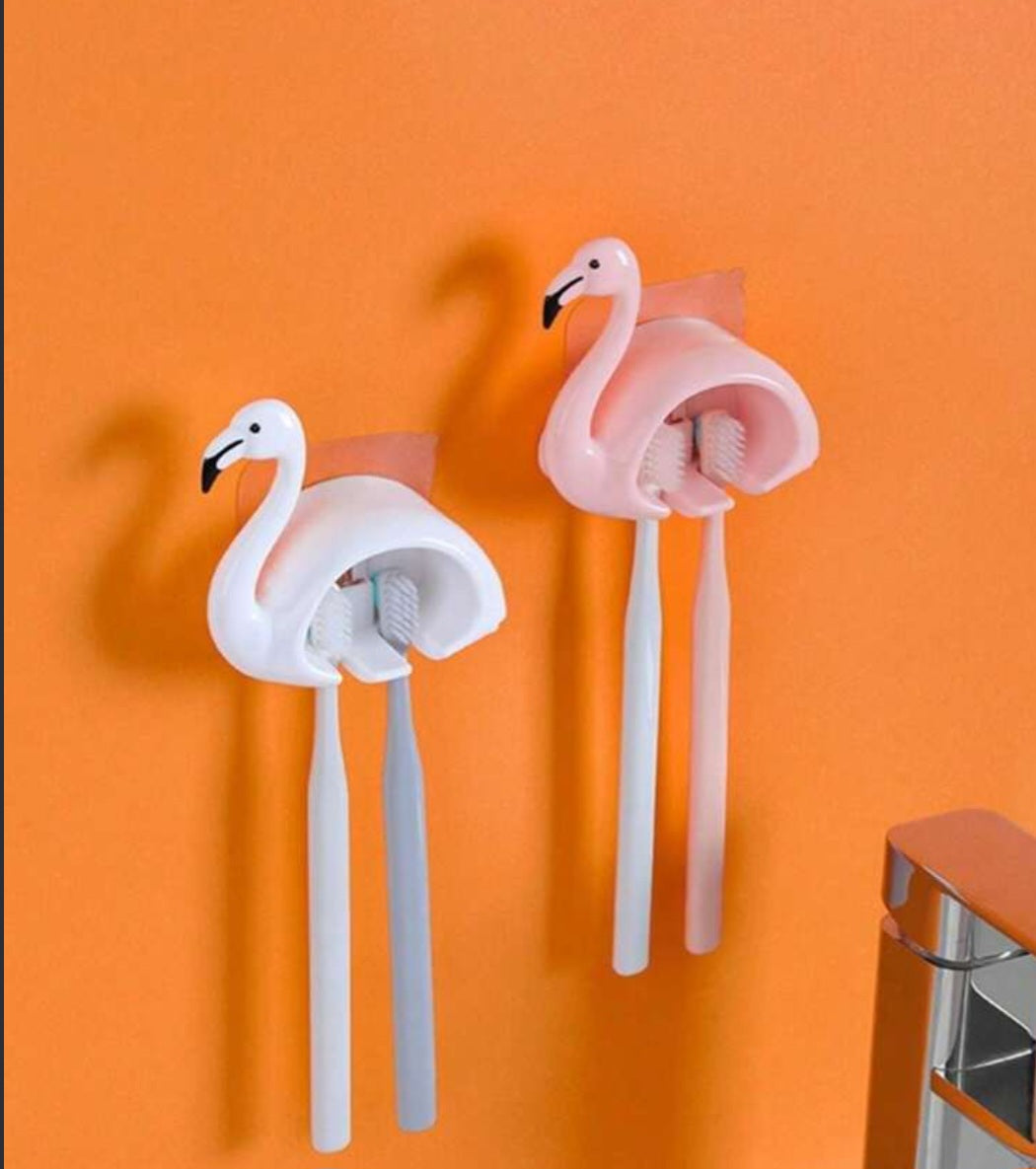 Flamingo decorative toothbrush holder