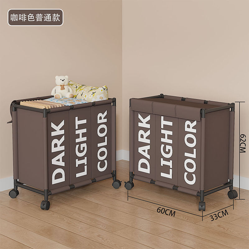 3 grid Laundry hamper with lockable rolling wheels&nbsp;