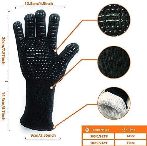 Thermal insulated Barbecue Heat Resistant Gloves