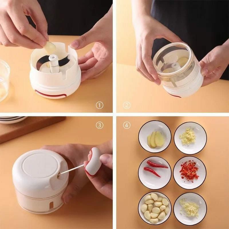 Mini manual food chopper
