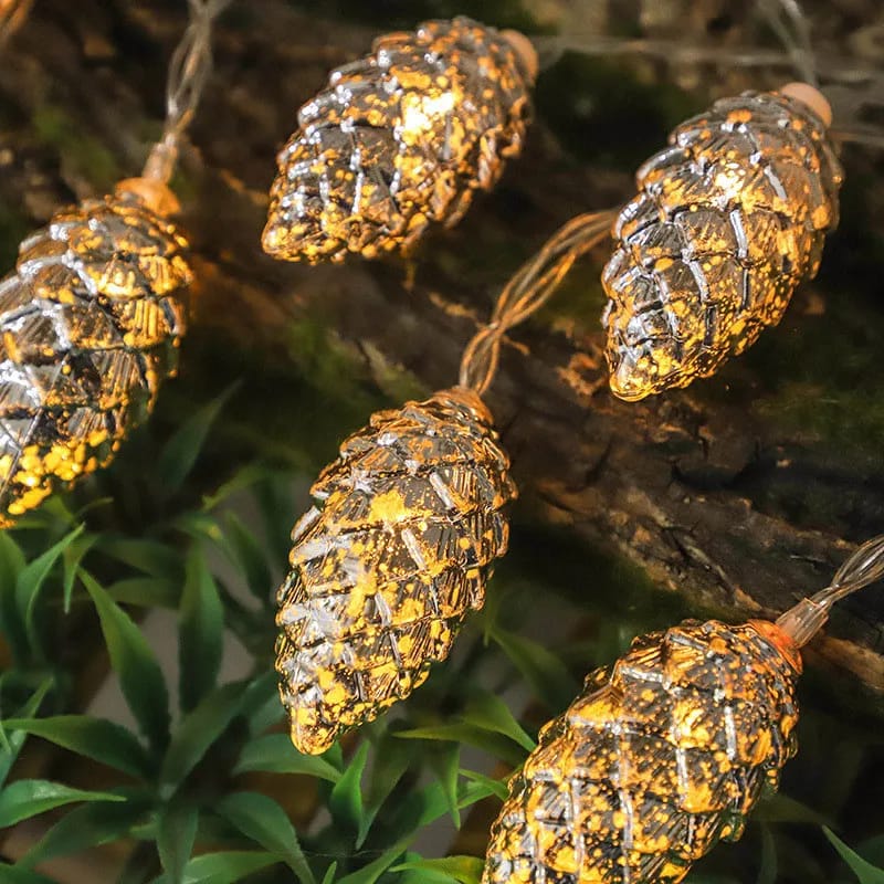 10LED New Christmas Pine Cone Light String
