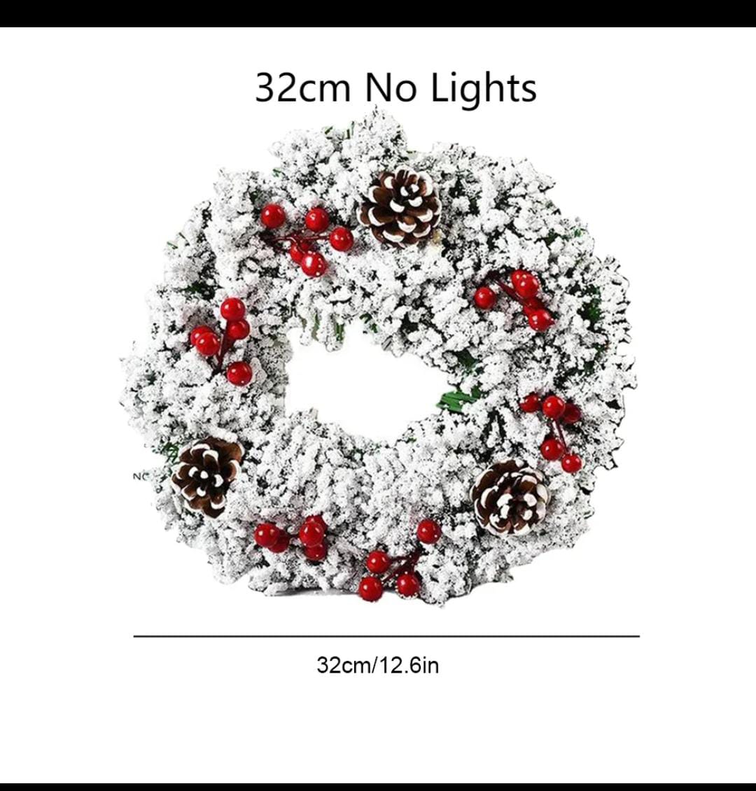 32cm Front Door Christmas Wreath With Christmas Pine Cone Pine