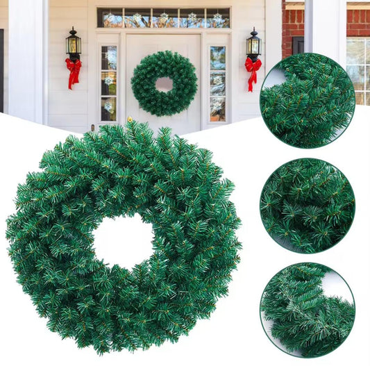 60cm Christmas Green Pine Needle Wreath