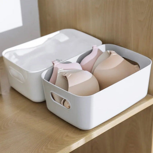 White Multipurpose storage basket set of 2pcs