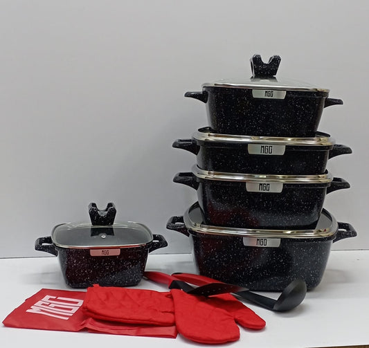 SQUARE Granite cookware sufuria set