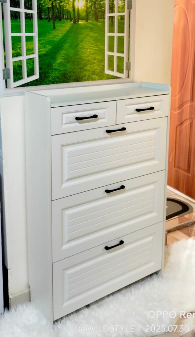 Bucket flip shoe cabinet