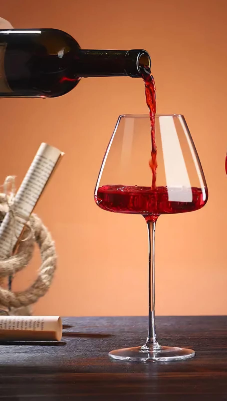 Custom Hand blown Crystal stemmed Wine glass 2pcs