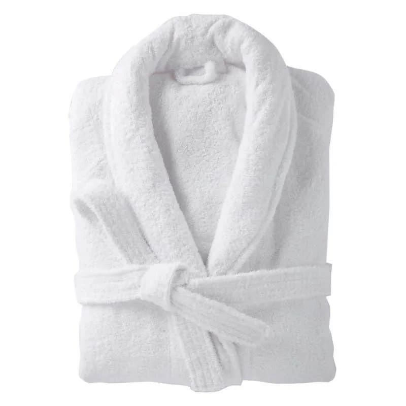 White cotton bathrobes
