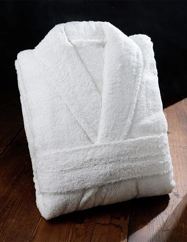 White cotton bathrobes