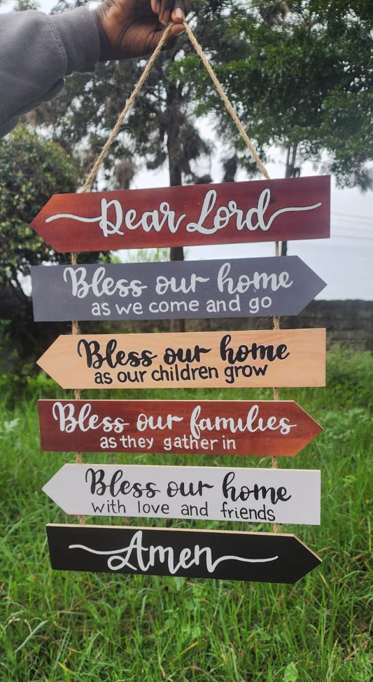 Wooden Wall Hanging  with DEAR LORD message