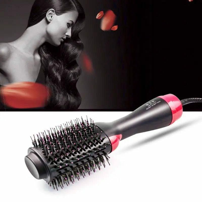 Electric hair straightener brush/dryer