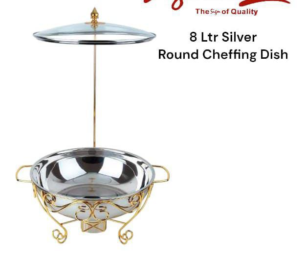 Stainless steel Round Chaffing dish with gold stand
