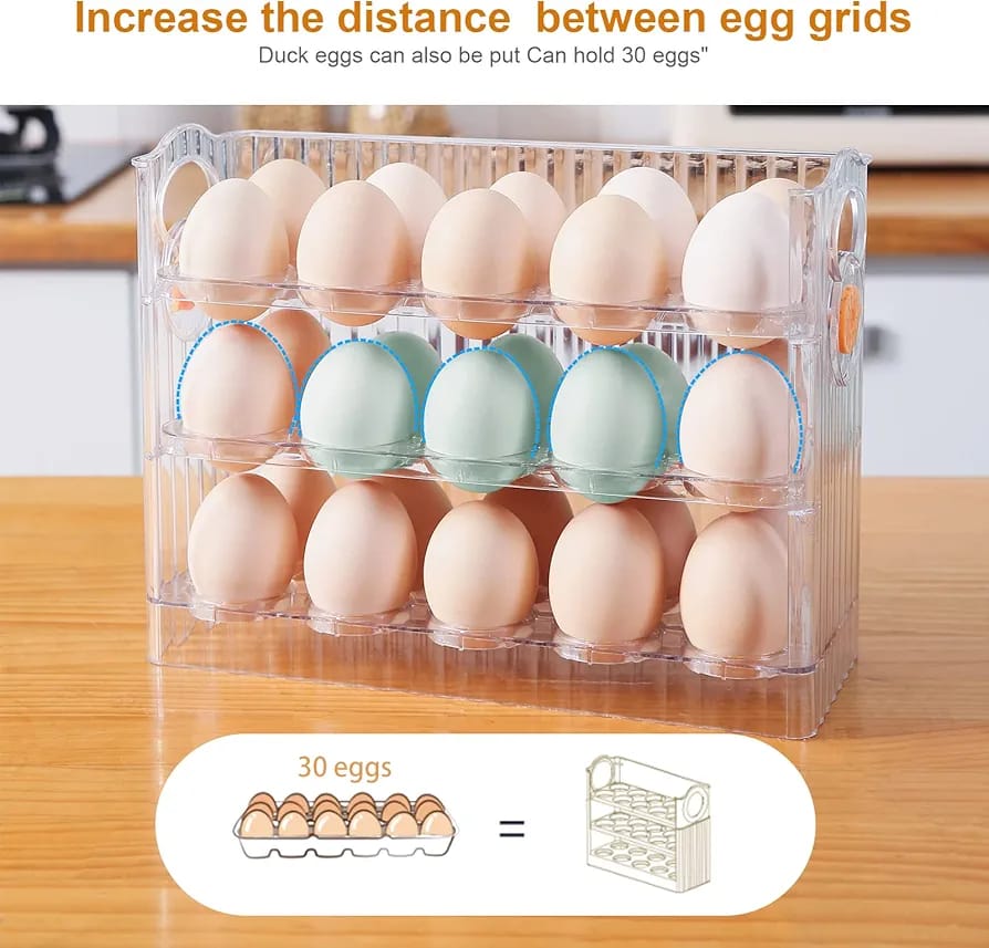 Acrylic transparent flip egg box