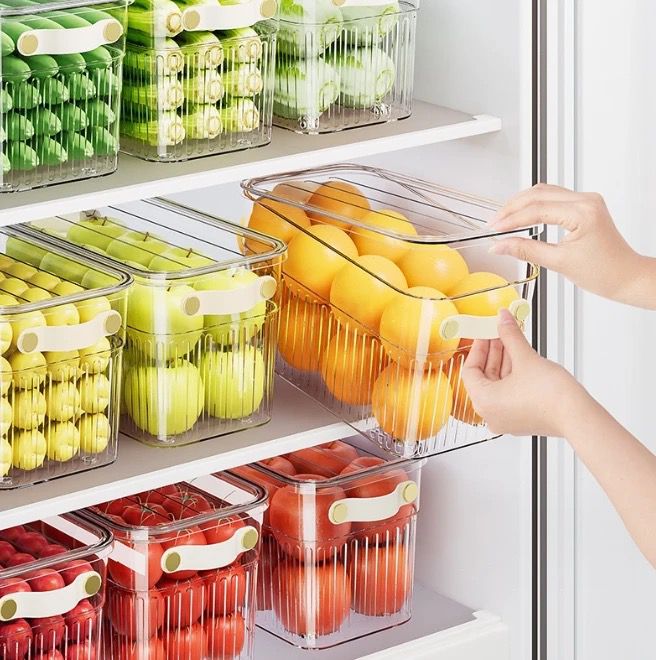 Stackable acrylic fridge containers