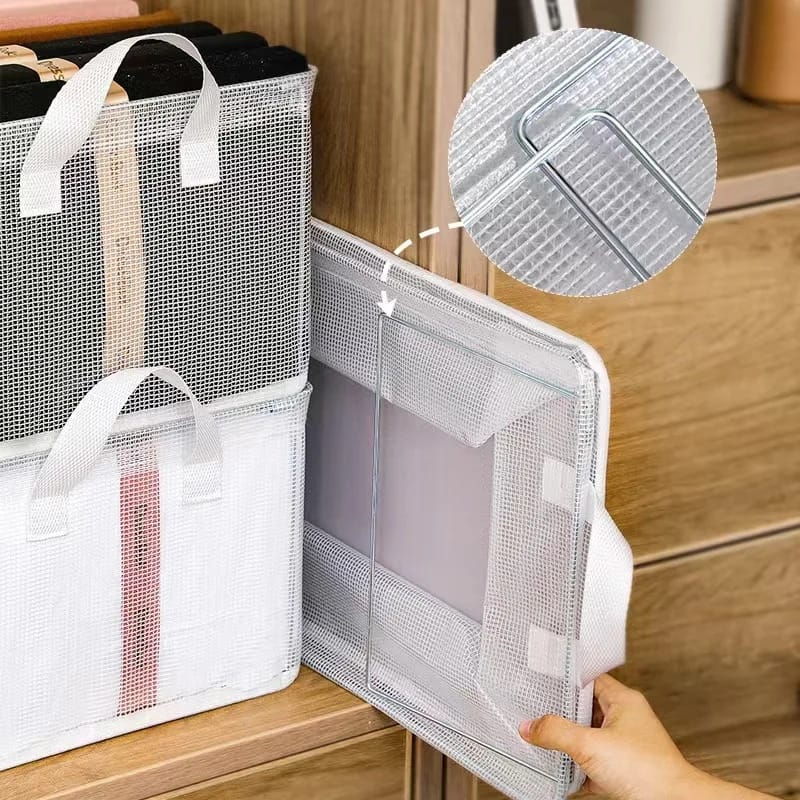 Thick transparent fabric closet organizer