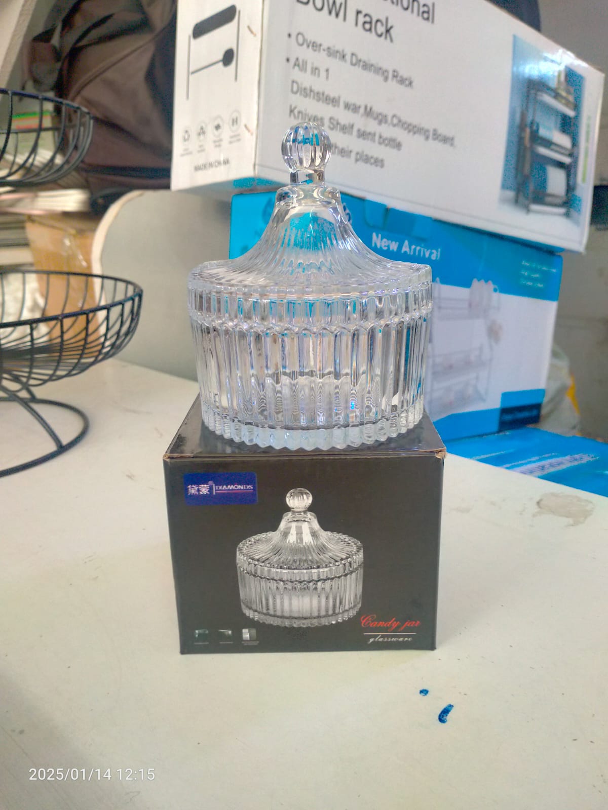 Heavy duty glass storage cans with lid