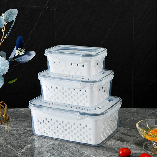 3pc Double Drain Basket Microwave