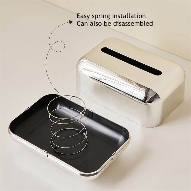 Metallic serviette holder