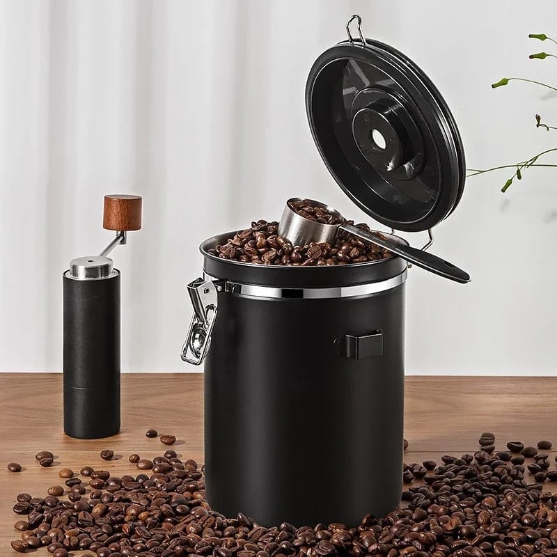 Coffee tools of stainless steel coffee bean vacuum food storage container