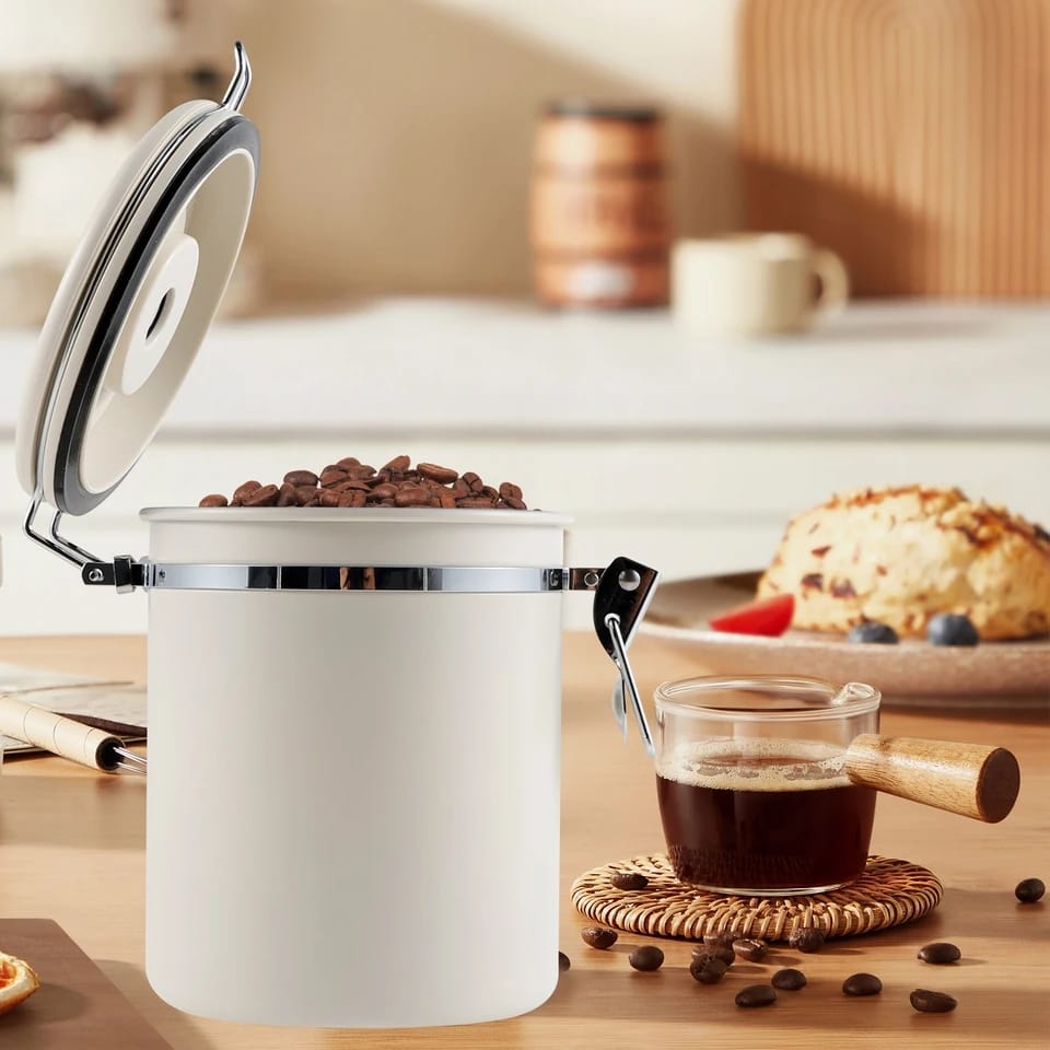 Coffee tools of stainless steel coffee bean vacuum food storage container