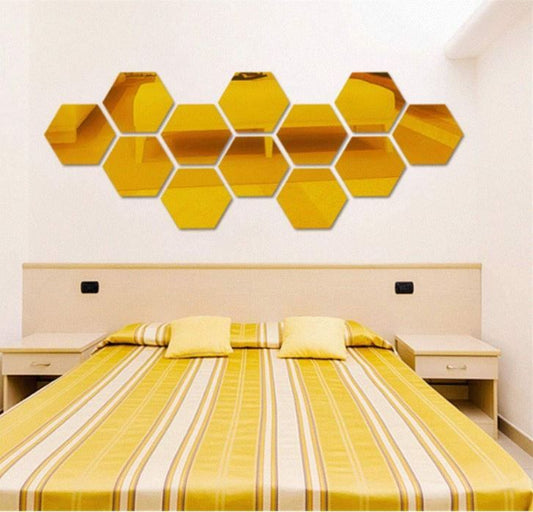 Hexagonal shape Acrylic Mirrors