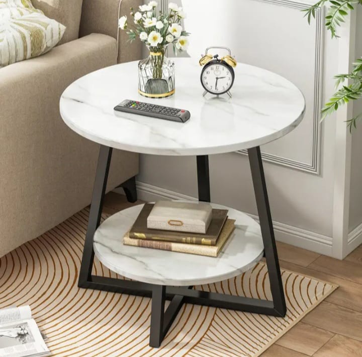 Eye-catching luxury double layered coffe side table