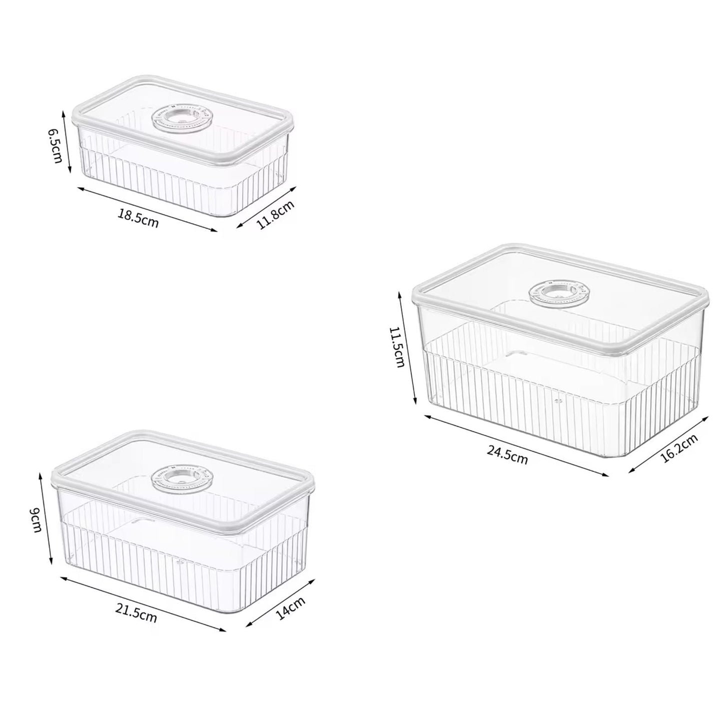 Acrylic Transparent fridge organizer
Set of 3 pcs