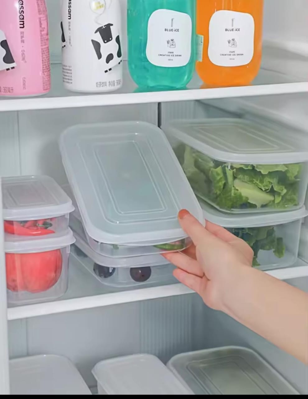 Freezer /fridge stackable food storage containers