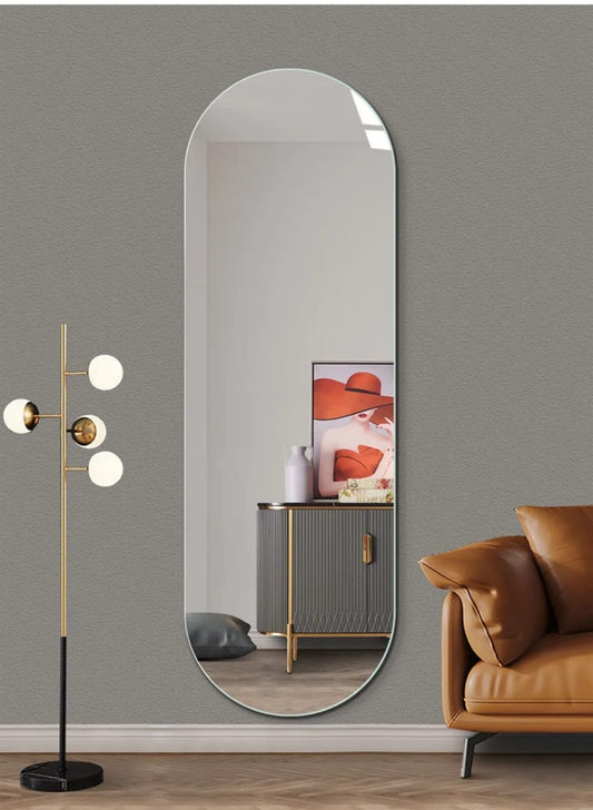 Oval Wall Mounted Peel and stick Diy mirror