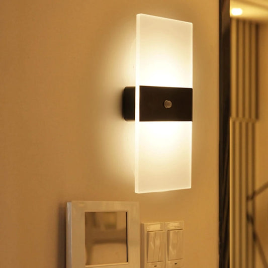 Motion sensor wall lamp