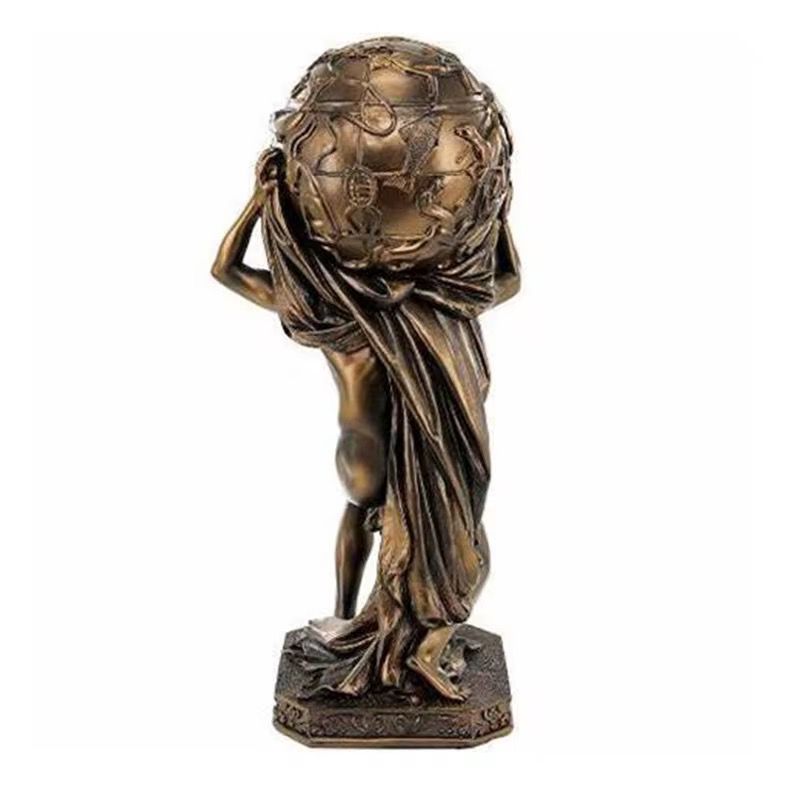 Ancient Greek Mythology Atlas Optimus Prime Giant God Sculpture Home Resin Craft Decoration Unique Posture Can Collectible Atlas Statue