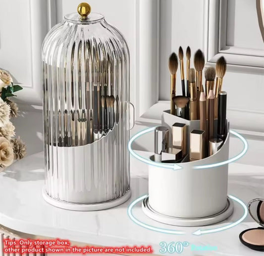 Rotating makeup storage cylinder , lipstick storage rack
Dust proof tabletop cosmetic box