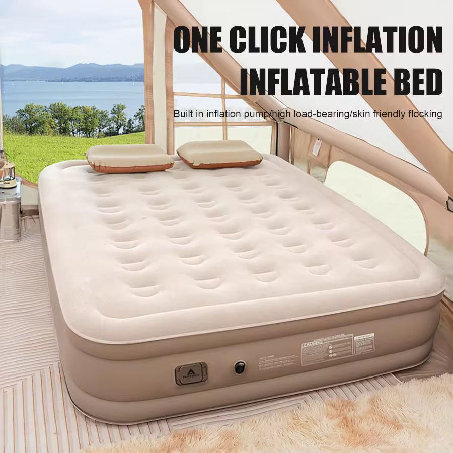 Inflatable Queen Size Airbed Mattress with in built Pump self inflating and deflating