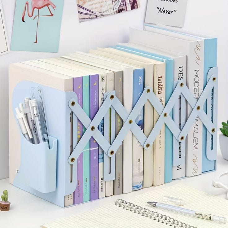 Expandable Metallic Bookshelf