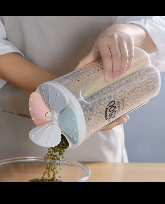 4 grid partitioned cereal moisture~proof jar