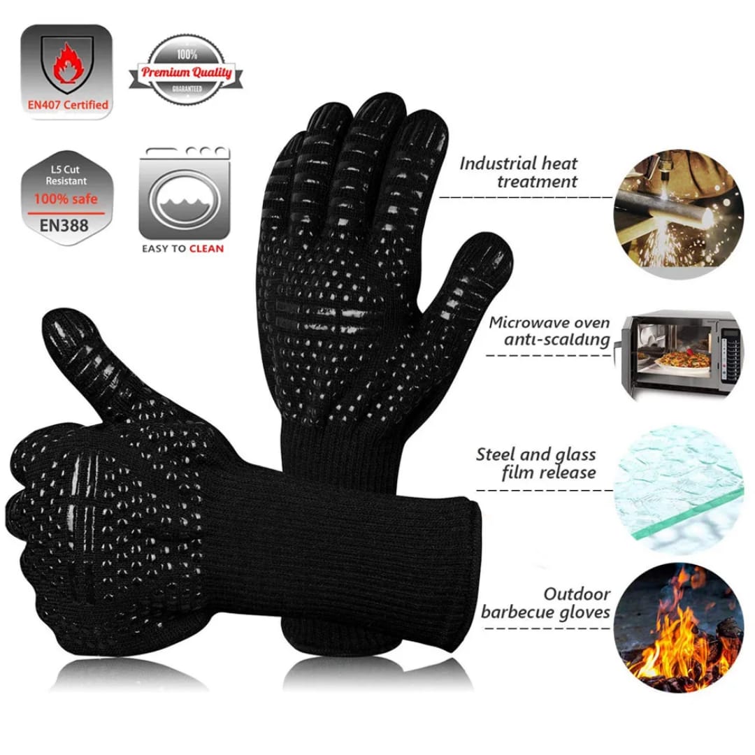 Thermal insulated Barbecue Heat Resistant Gloves